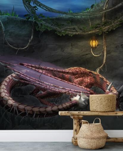 Red Dragon Sleeping Wallpaper