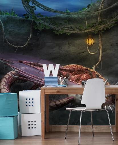 Red Dragon Sleeping Wallpaper