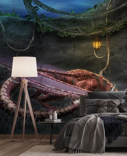 Red Dragon Slapen Behang