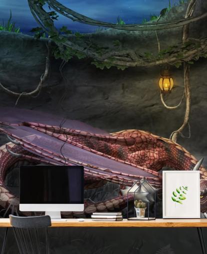 Red Dragon Slapen Behang