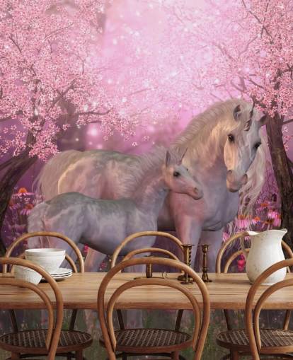 Unicorn and Unicorn Foal Wallpaper Unicorn and Unicorn Foal Wallpaper
