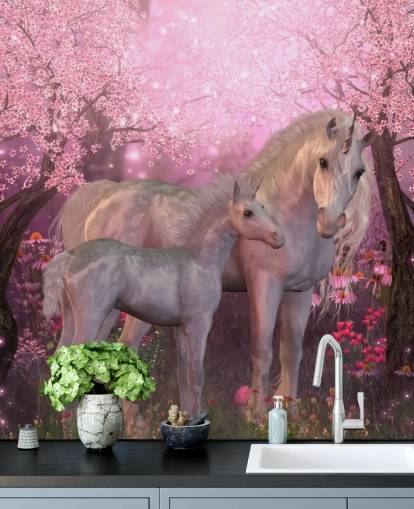 Fondo de pantalla de unicornio y potro unicornio