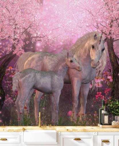Fondo de pantalla de unicornio y potro unicornio