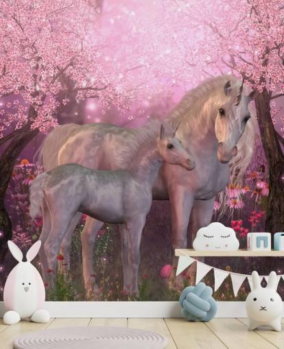 Unicorn and Unicorn Foal Wallpaper Unicorn and Unicorn Foal Wallpaper