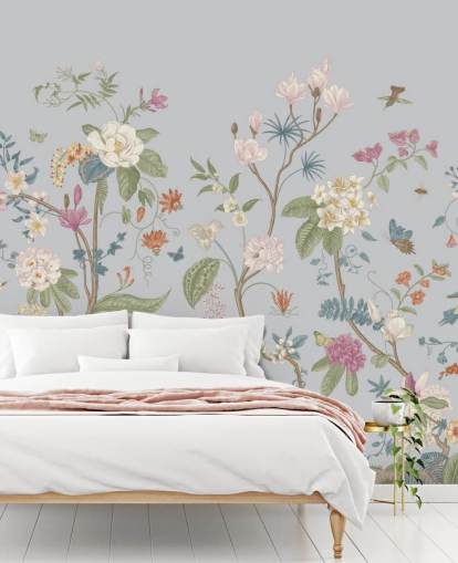 oriental florals and trees wallpaper oriental florals and trees wallpaper