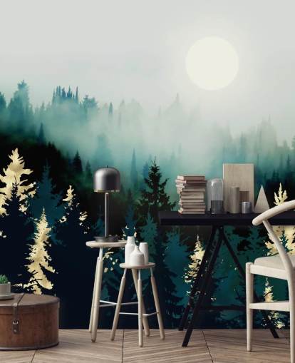 dimmiga abstrakt skog tapeter