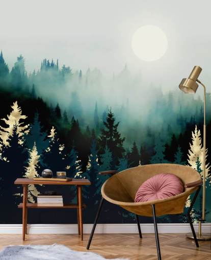 dimmiga abstrakt skog tapeter