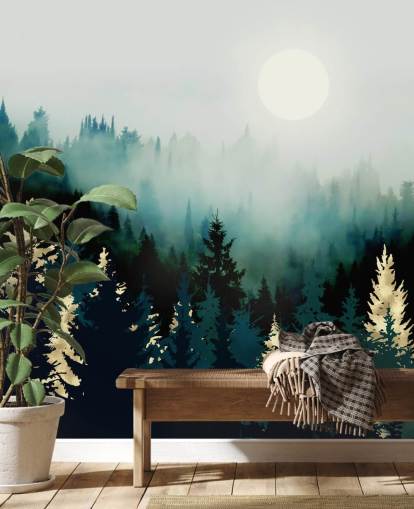 dimmiga abstrakt skog tapeter