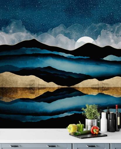 dark blue, black and gold coloured abstract mountains wallpaper dark blue, black and gold coloured abstract mountains wallpaper