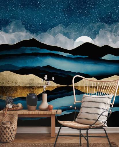 dark blue, black and gold coloured abstract mountains wallpaper dark blue, black and gold coloured abstract mountains wallpaper