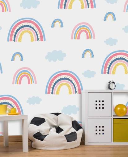 pastel rainbows and blue clouds wallpaper pastel rainbows and blue clouds wallpaper