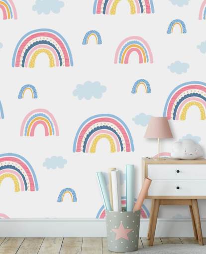 pastel rainbows and blue clouds wallpaper pastel rainbows and blue clouds wallpaper