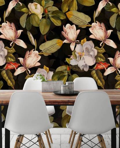 papel tapiz de flores oscuras