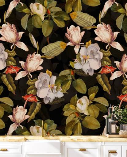 papel tapiz de flores oscuras papel tapiz de flores oscuras