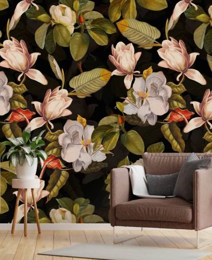 mörk blomma tapet mörk blomma tapet