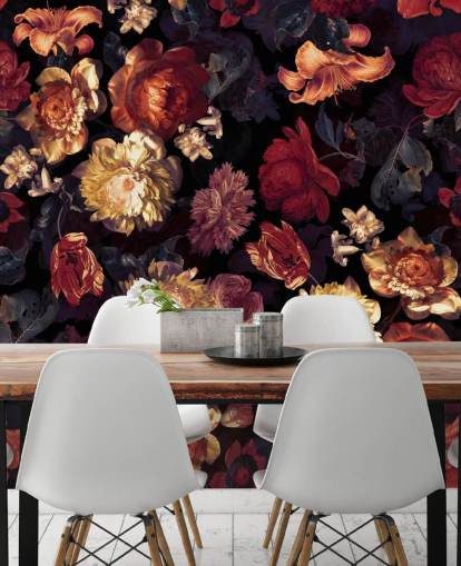 rød og lilla floral tapet rød og lilla floral tapet