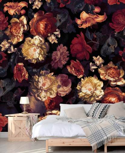 rød og lilla floral tapet rød og lilla floral tapet