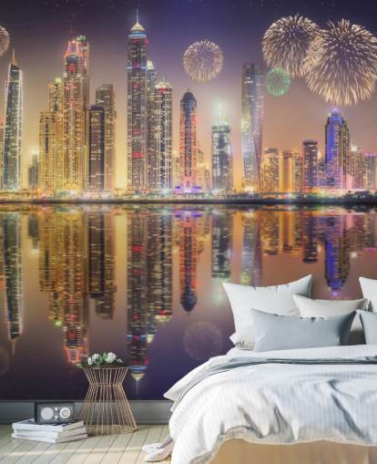 fyrverkerier över Dubai tapeter