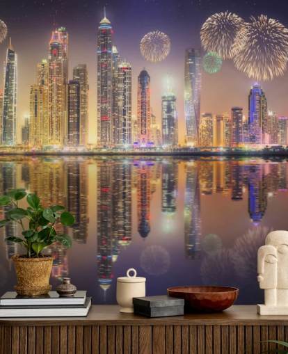 fyrverkeri over Dubai tapet