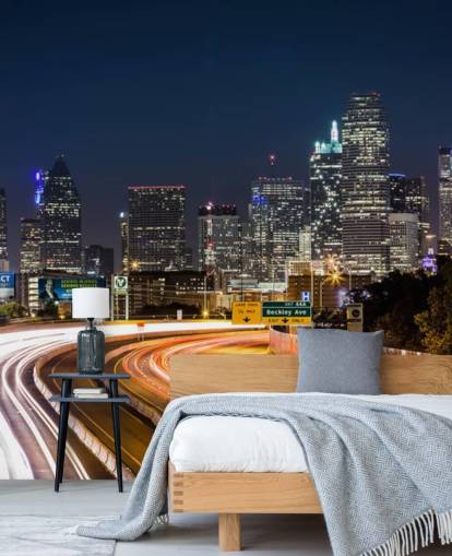 Dallas skyline by night Dallas Skyline Wallpaper