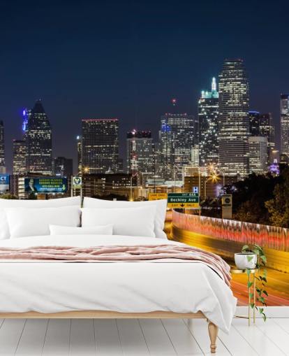 Horizonte de Dallas por la noche Dallas Skyline Wallpaper