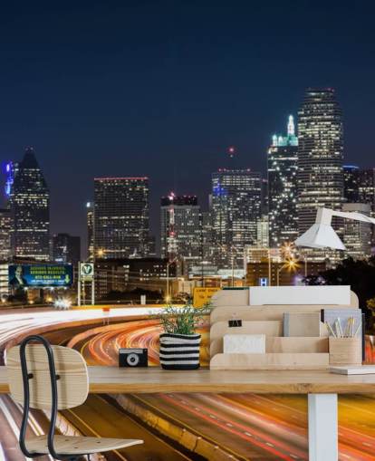 Skyline de Dallas à noite Dallas Skyline Wallpaper