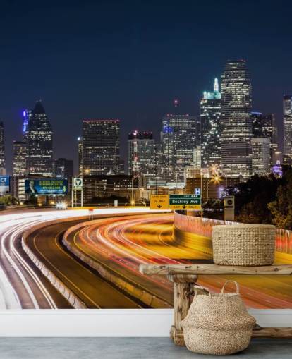 Dallas skyline by night Dallas Skyline Wallpaper