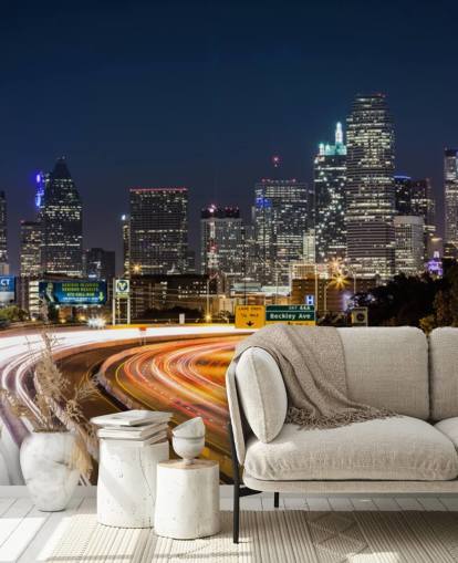 Dallas skyline by night Dallas Skyline Wallpaper