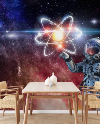 Astronaut mit galaktischem Hintergrund Astronaut mit galaktischem Hintergrund