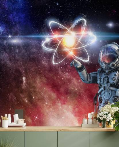 astronaut with galactic background wallpaper astronaut with galactic background wallpaper