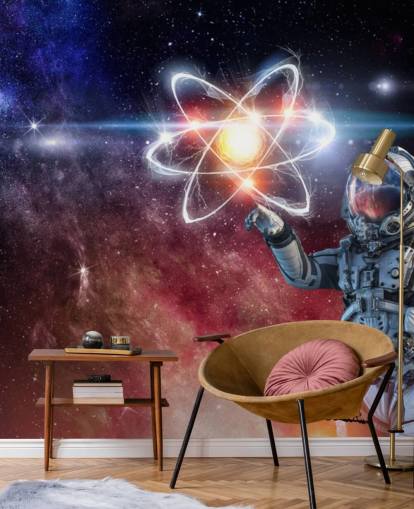 astronauta com papel de parede de fundo galáctico astronauta com papel de parede de fundo galáctico