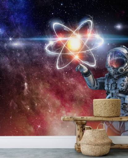 Astronaut mit galaktischem Hintergrund Astronaut mit galaktischem Hintergrund