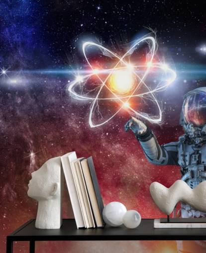 fondo de pantalla de astronauta con fondo galáctico fondo de pantalla de astronauta con fondo galáctico