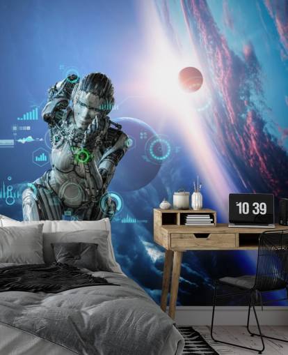 cyberwoman kører forbi jorden tapet