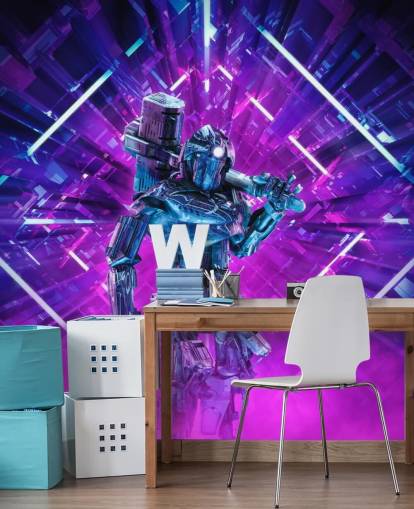 purple robot wallpaper