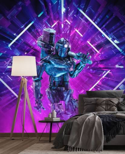 lila Roboter Tapete lila Roboter Tapete