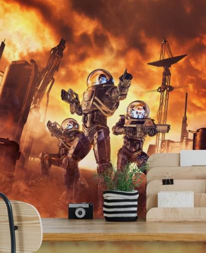 drei Sci-Fi-Soldaten Tapete drei Sci-Fi-Soldaten Tapete