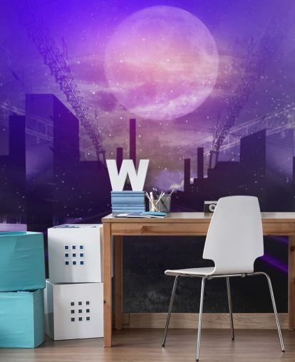 purple gaming road wallpaper