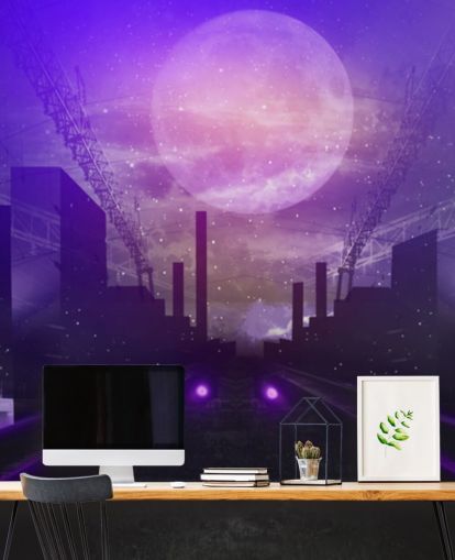 lila Gaming-Straße Tapete lila Gaming-Straße Tapete