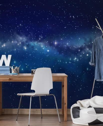 Blue and Black Starry Night Sky Wallpaper Blue and Black Starry Night Sky Wallpaper