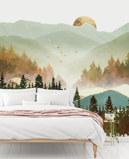 papel de parede verde pálido e dourado papel de parede verde pálido e dourado