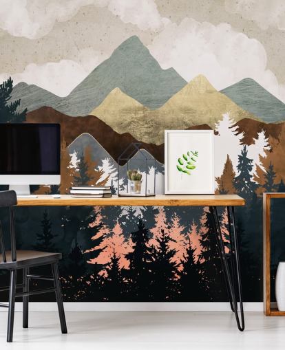 abstract tree and mountains wallpaper abstract tree and mountains wallpaper