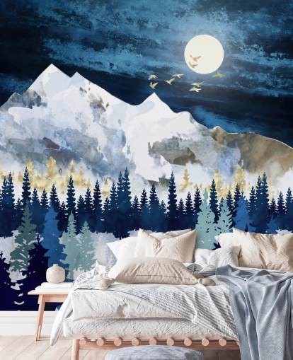 dark blue and light grey abstract mountain wallpaper