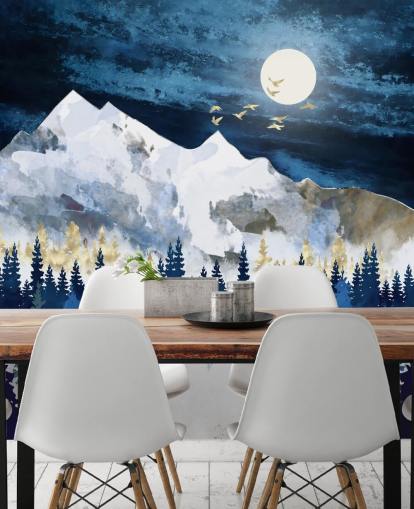 dark blue and light grey abstract mountain wallpaper