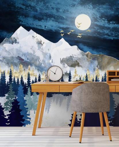 dark blue and light grey abstract mountain wallpaper