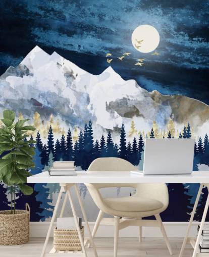 dark blue and light grey abstract mountain wallpaper