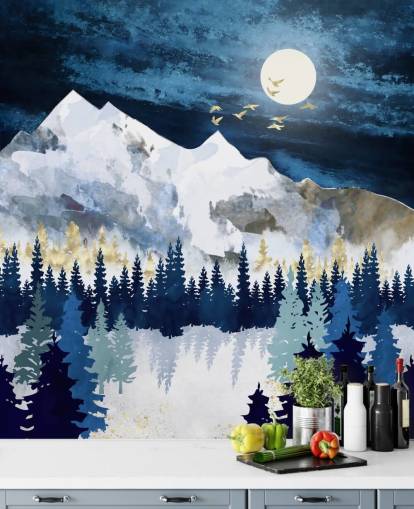 dark blue and light grey abstract mountain wallpaper