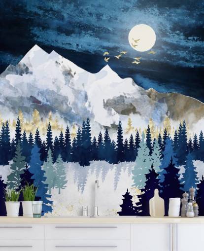 carta da parati astratta di montagna blu scuro e grigio chiaro carta da parati astratta di montagna blu scuro e grigio chiaro