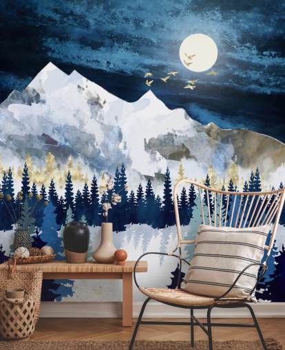 dark blue and light grey abstract mountain wallpaper