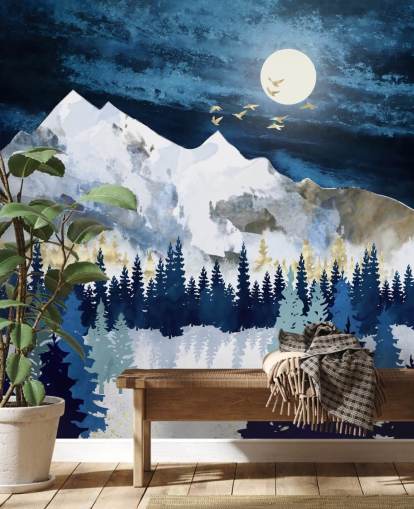 dark blue and light grey abstract mountain wallpaper